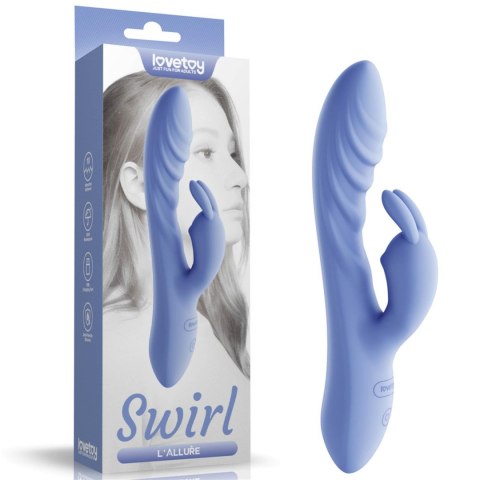 Masażer Wibracyjny Z Podwójnym Silnikiem Wodoodporny USB - LOVE TOY L'ALLURE SWIRL RECHARGEABLE VIBRATOR