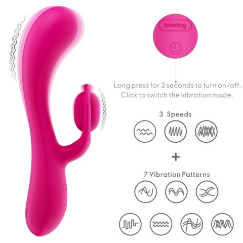 Masażer Wibracyjny Podwójny Silnik Wodoodporny USB - LOVE TOY L'ALLURE SWIRL RECHARGEABLE VIBRATOR