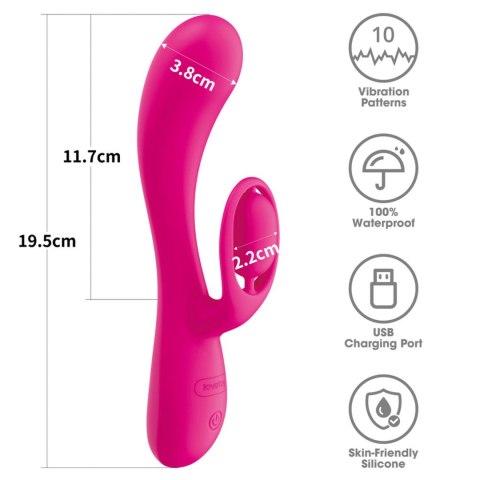 Masażer Wibracyjny Podwójny Silnik Wodoodporny USB - LOVE TOY L'ALLURE SWIRL RECHARGEABLE VIBRATOR
