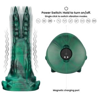 Dildo wibrujące 19cm Savage Charm Double-Claw Vibrating Silicone Dildo LOVETOY