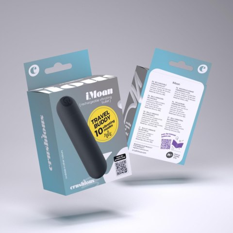 CRUSHIOUS IMOAN RECHARGEABLE VIBRATING BULLET BLACK