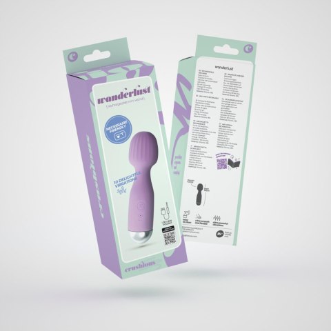 Masażer Crushious Wanderlust Mini Wand 10 Trybów USB Ładowany Liliowy - Crushious