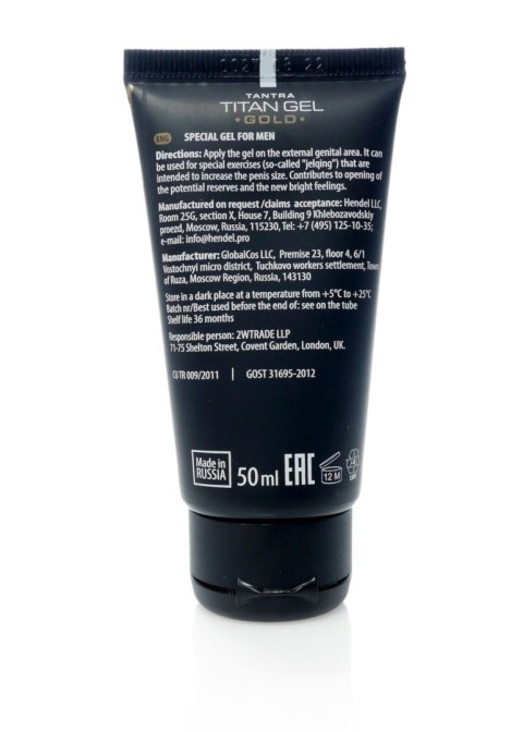 Żel na powiększenie Penisa 50 ml Titan GEL GOLD Hendel