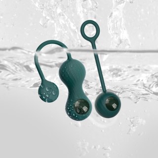 Kulki gejszy zielone wibrujące na aplikację Crystal Duo Magic Motion