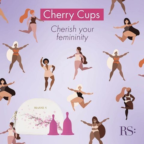 Kubeczki menstruacyjne fuksja RS Femcare Cherry Cup
