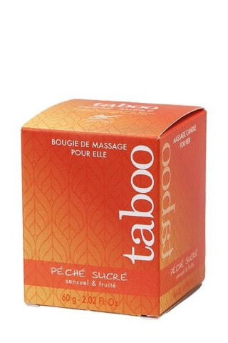 Świeca do masażu zamieniająca się w krem brzoskwinia Peche Sucre 60g Taboo