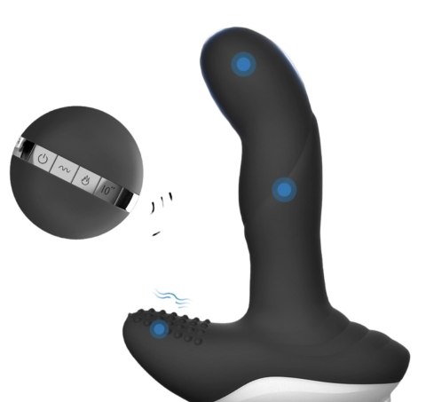 Wibrujący Masażer Prostaty Luxury Play Silikonowy USB 7 Funkcji Z Pulsacją I Ogrzewaniem Czarny