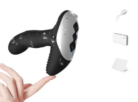 Wibrujący Masażer Prostaty Luxury Play Silikonowy USB 7 Funkcji Z Pulsacją I Ogrzewaniem Czarny
