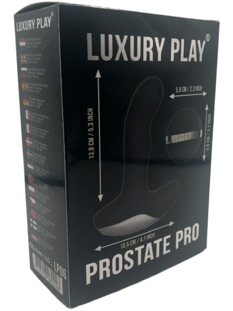 Wibrujący Masażer Prostaty Luxury Play Silikonowy USB 7 Funkcji Z Pulsacją I Ogrzewaniem Czarny