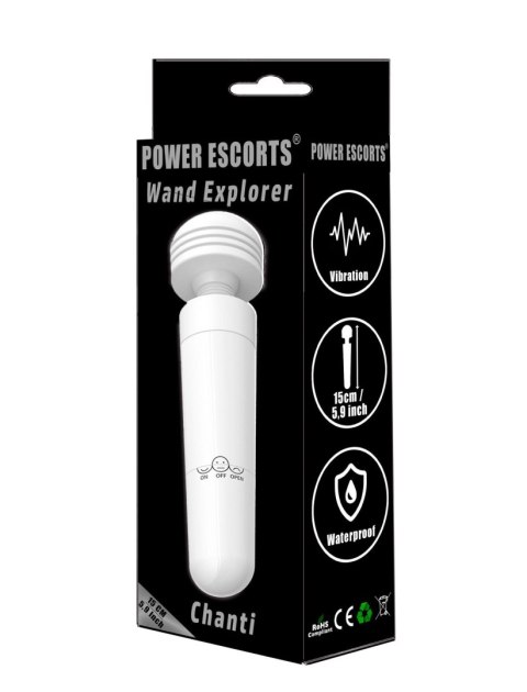 Masażer Wand Explorer Chanti 15 cm USB Ładowany Biały