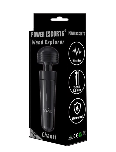 Masażer Wand Explorer Chanti 15 cm USB Ładowany Czarny